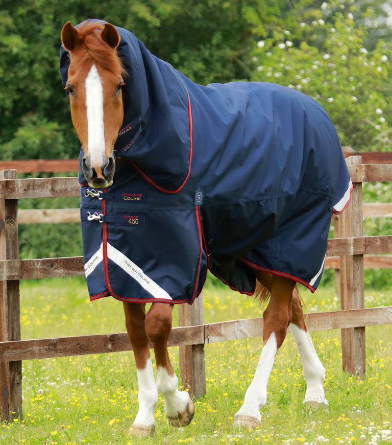 Premier Equine Titan 1680D turnout rug in navy