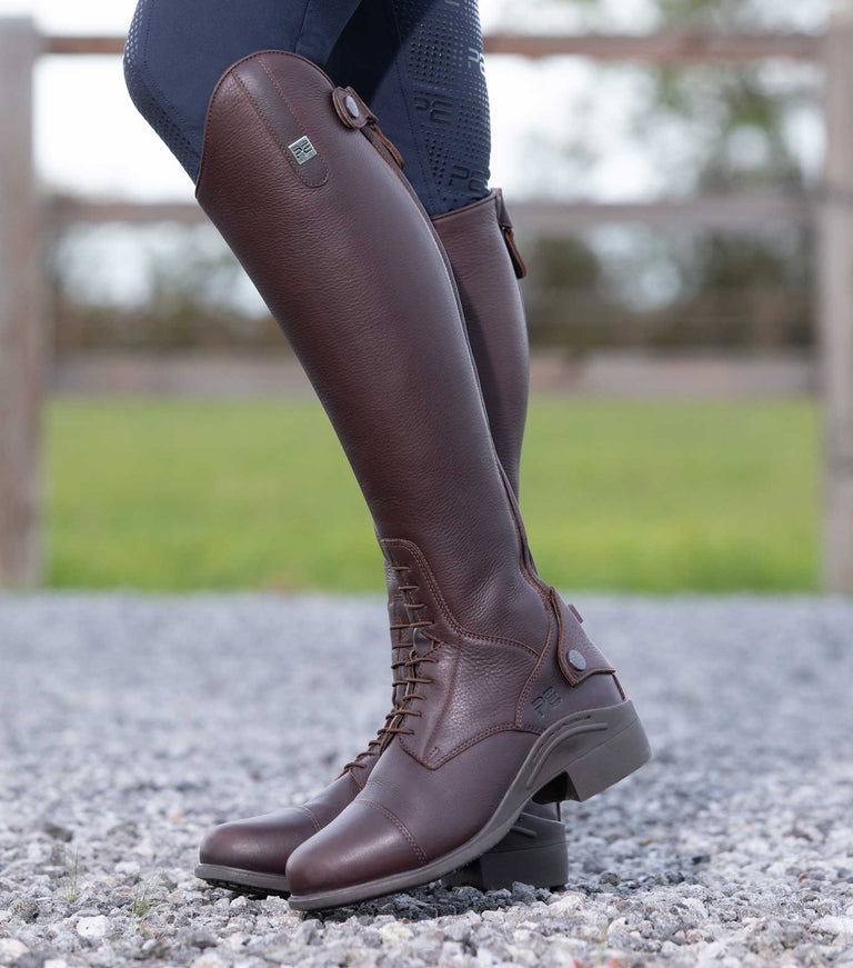Vallardi Ladies Leather Field Tall Riding Boot - Brown – Premier Equine ...