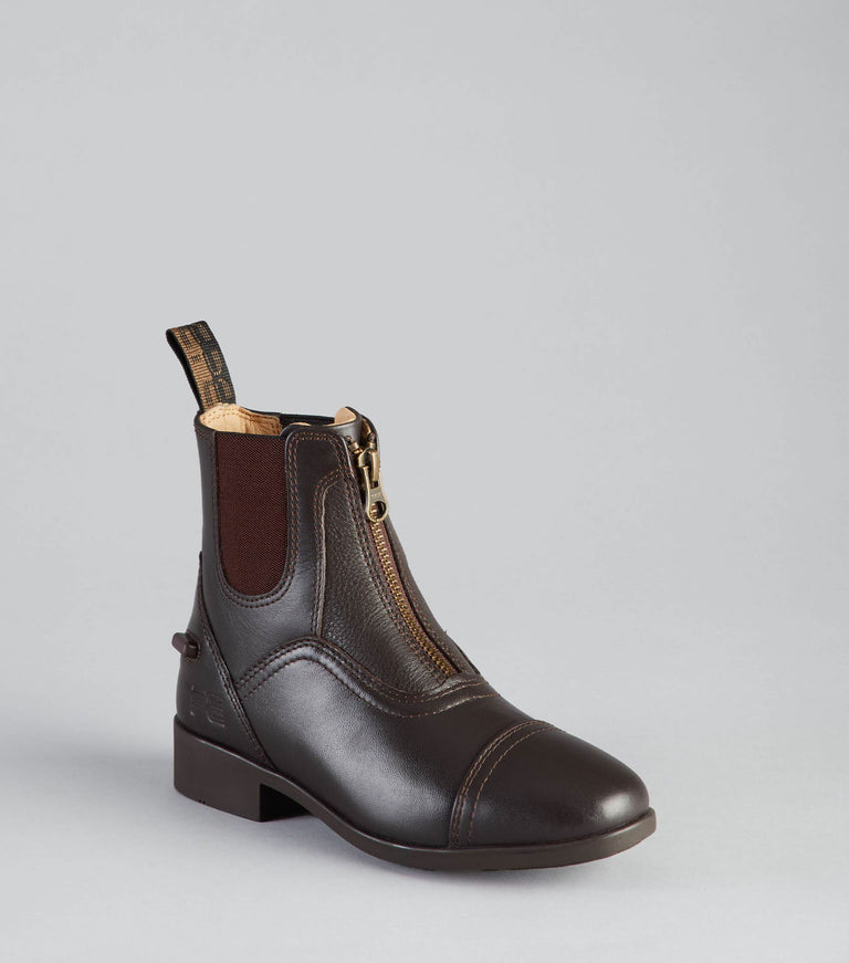 Virtus Junior Leather Paddock Boot - Brown