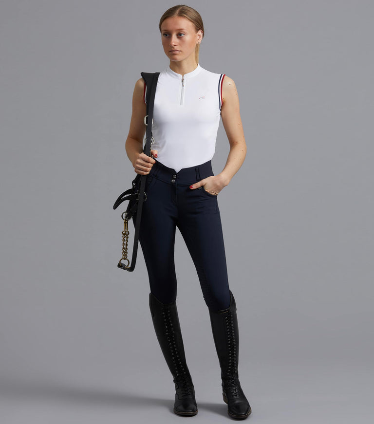 Top Riding Stock SALE - Alito Ladies Sleeveless Riding Top White