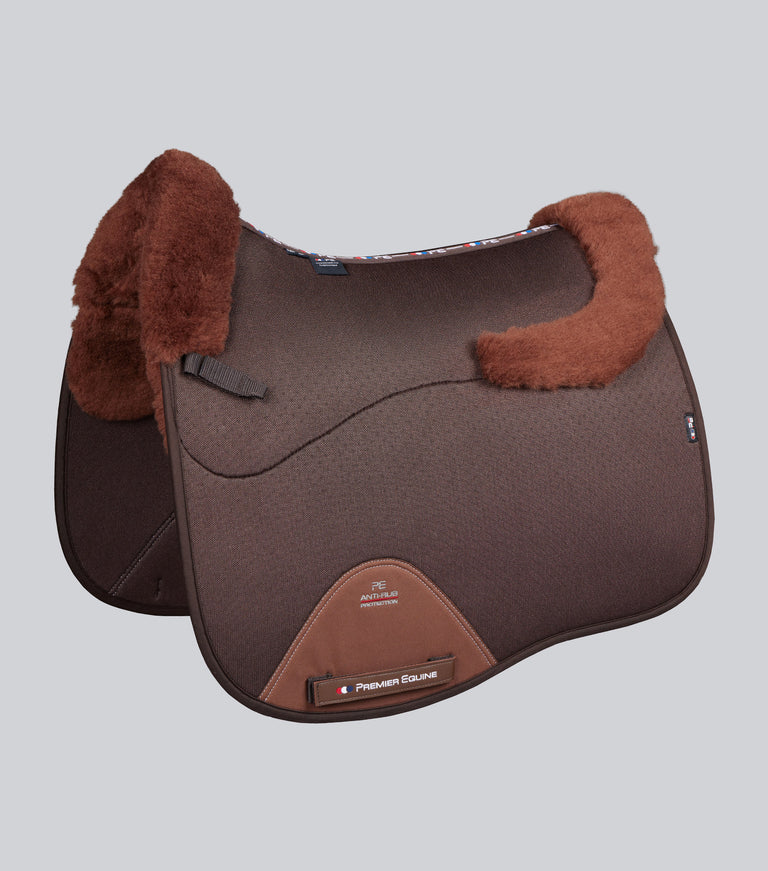 Close Contact Airtechnology Shockproof Wool European Saddle Pad - Dressage Square