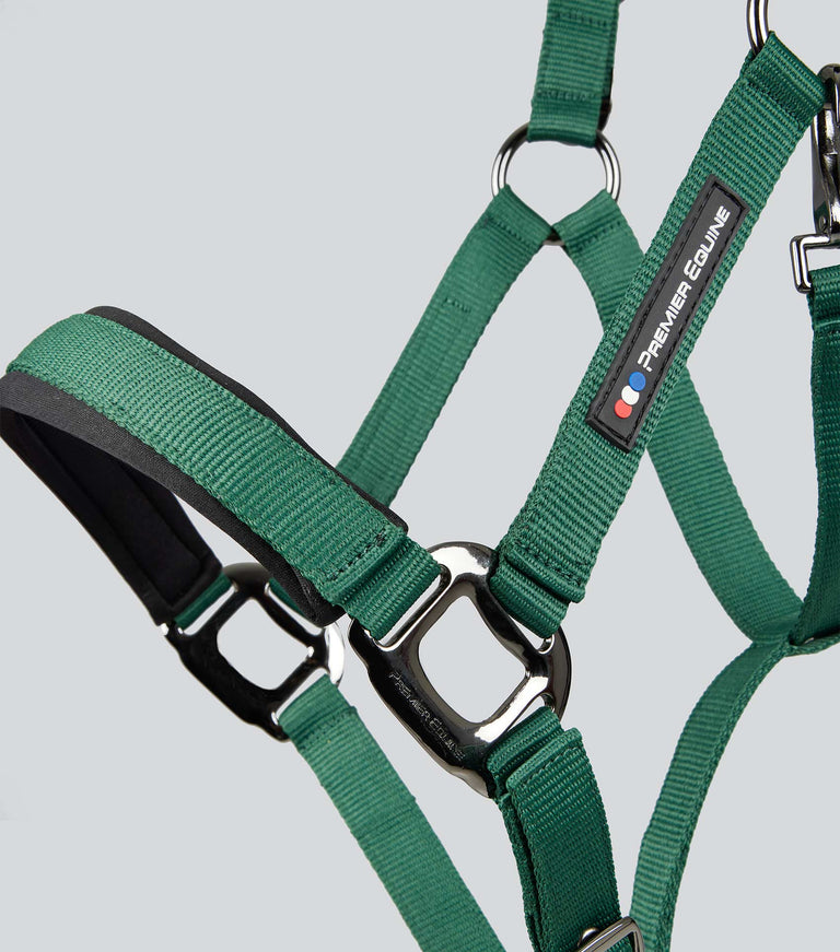 Corda Horse Head Collar with Lead Rope Green