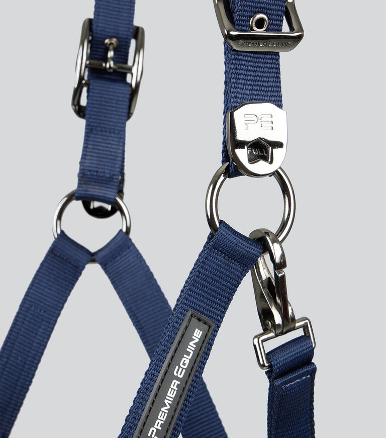 Corda Horse Head Collar with Lead Rope Navy