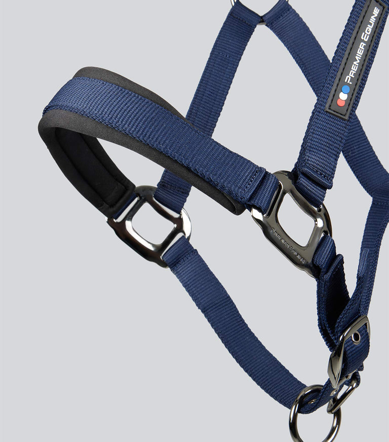 Corda Horse Head Collar with Lead Rope Navy