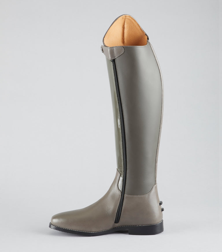 Riding Boots Grey Knee High Leather Boots Soda Doric Grey Knee