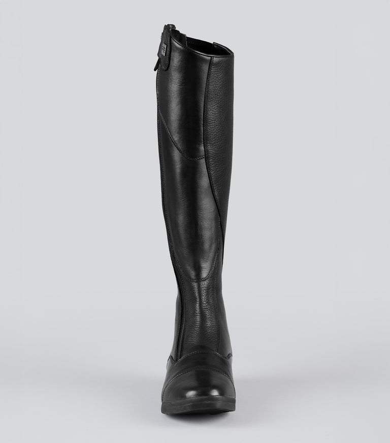 Modus Womens Leather Dress Tall Riding Boots Black