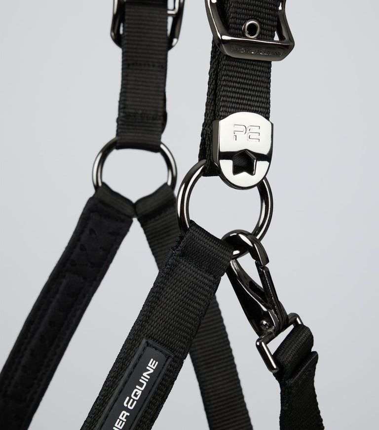 Necto 3D Mesh Horse Head Collar with Lead Rope Black