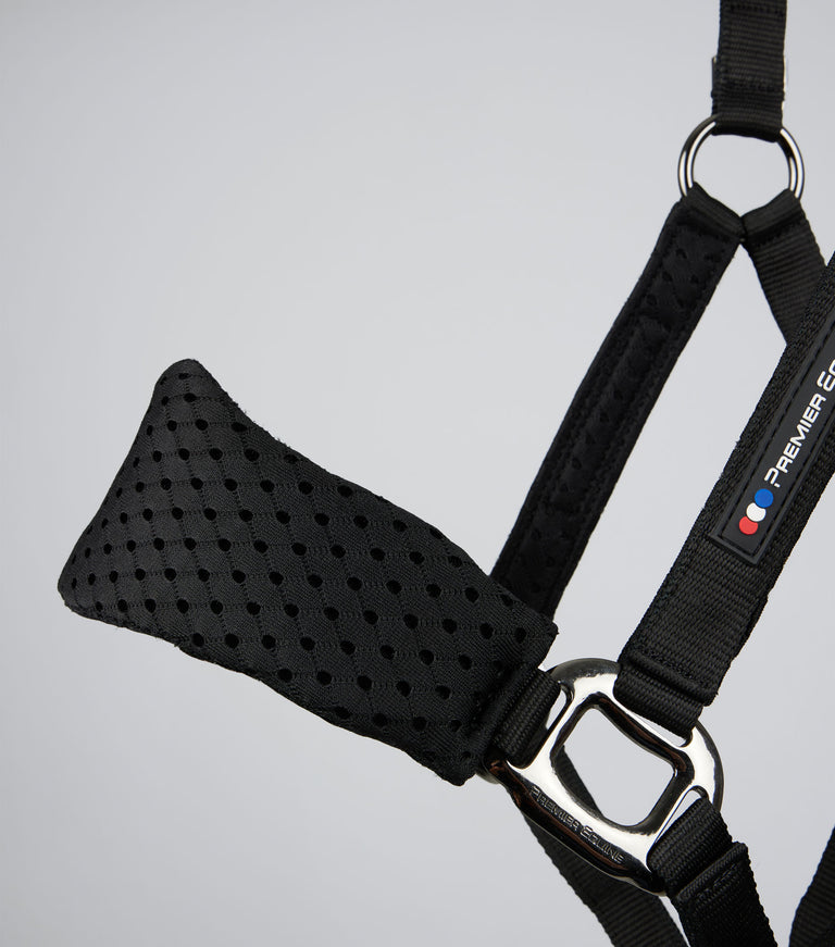 Necto 3D Mesh Horse Head Collar with Lead Rope Black