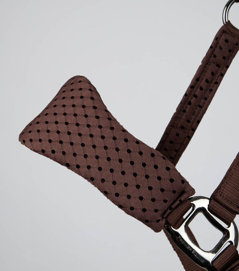 Necto 3D Mesh Horse Head Collar with Lead Rope Brown