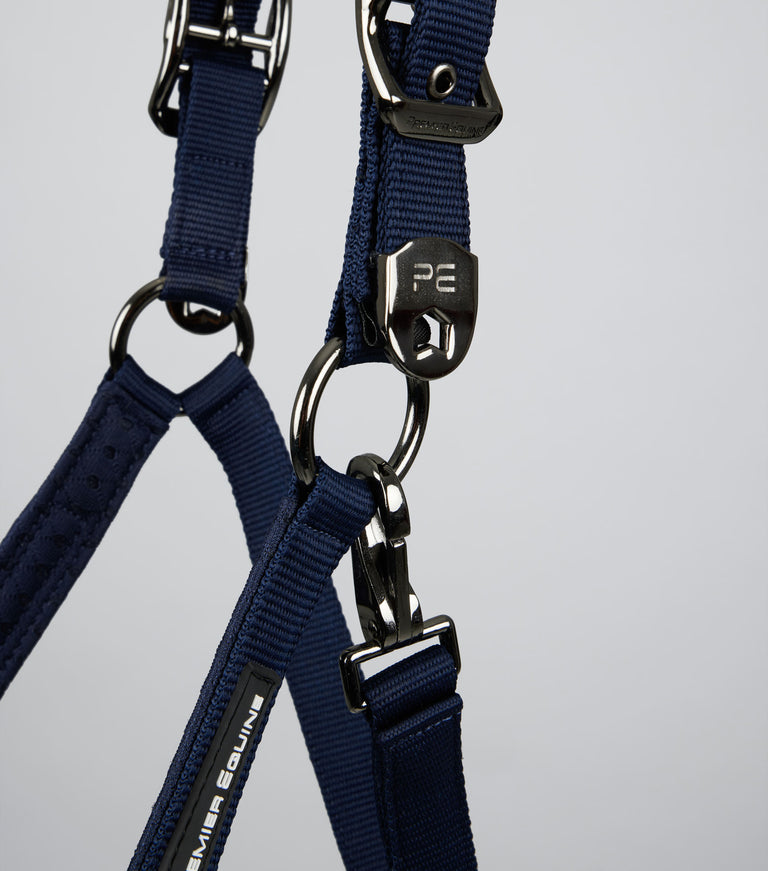 Necto 3D Mesh Horse Head Collar with Lead Rope Navy