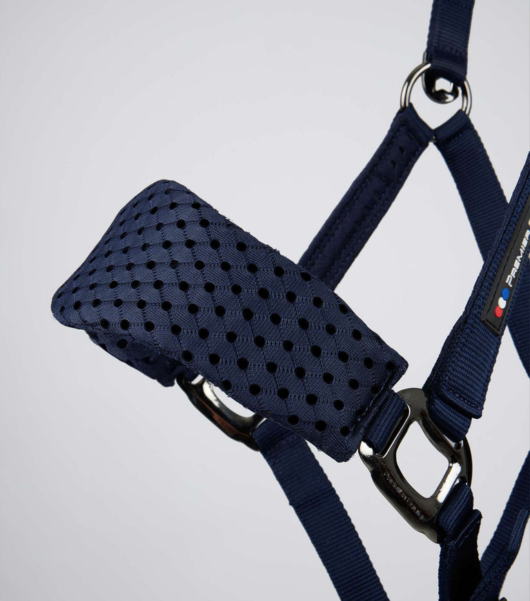 Necto 3D Mesh Horse Head Collar with Lead Rope Navy
