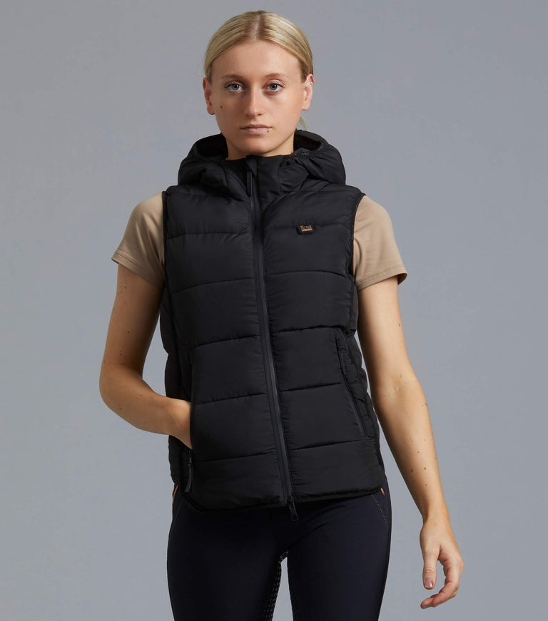 Pavoni Ladies Quilted Gilet Black1