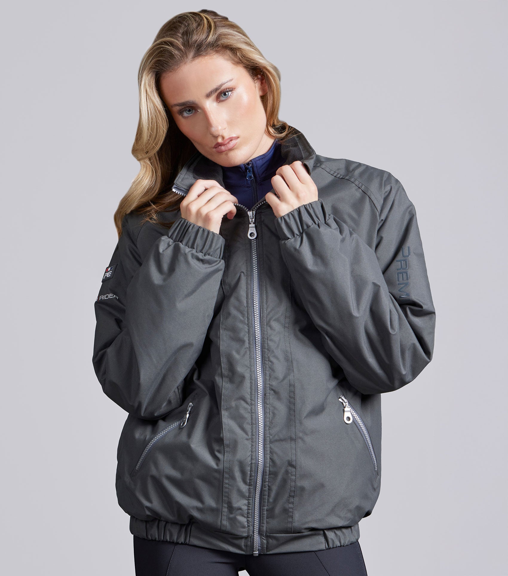 Pro Rider Unisex Waterproof Riding Jacket Anthracite Grey