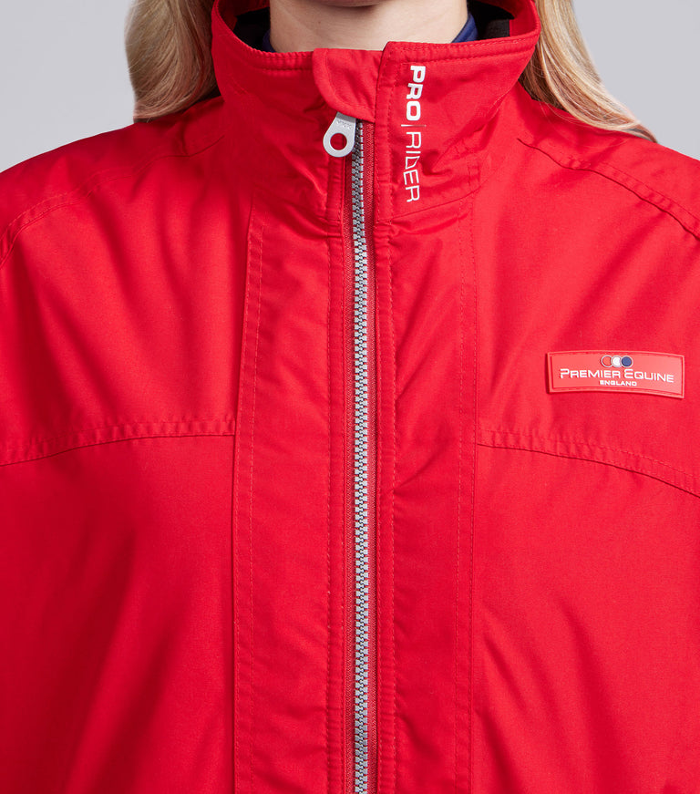 Child Red Rowing Jacket Pro Rider Unisex Waterproof Riding Jacket Red