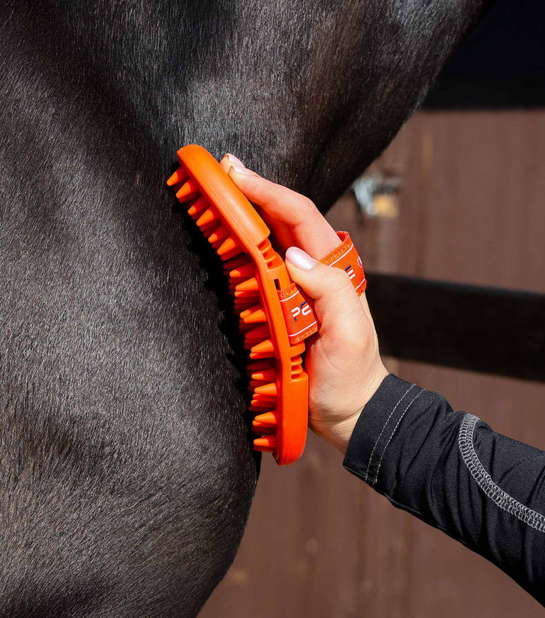 Soft-Touch Flexi Massage Brush Orange & Amber