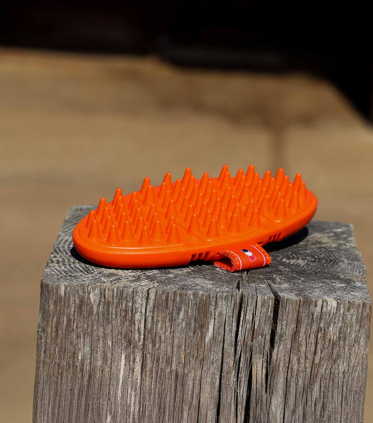 Soft-Touch Flexi Massage Brush Orange & Amber