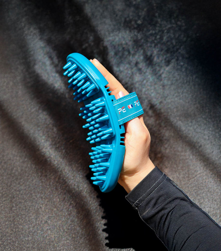 Soft-Touch Flexi Massage Brush Med Blue & Peacock