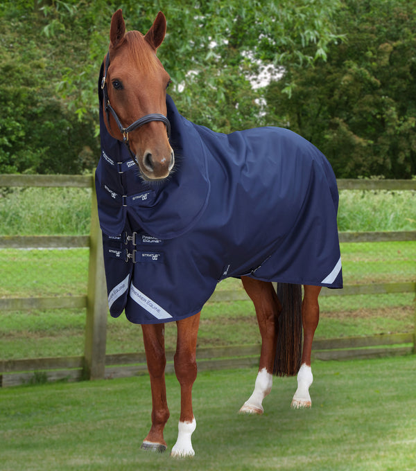 Stratus 1200 Series 0g Turnout Rug with Classic Neck Cover Navy