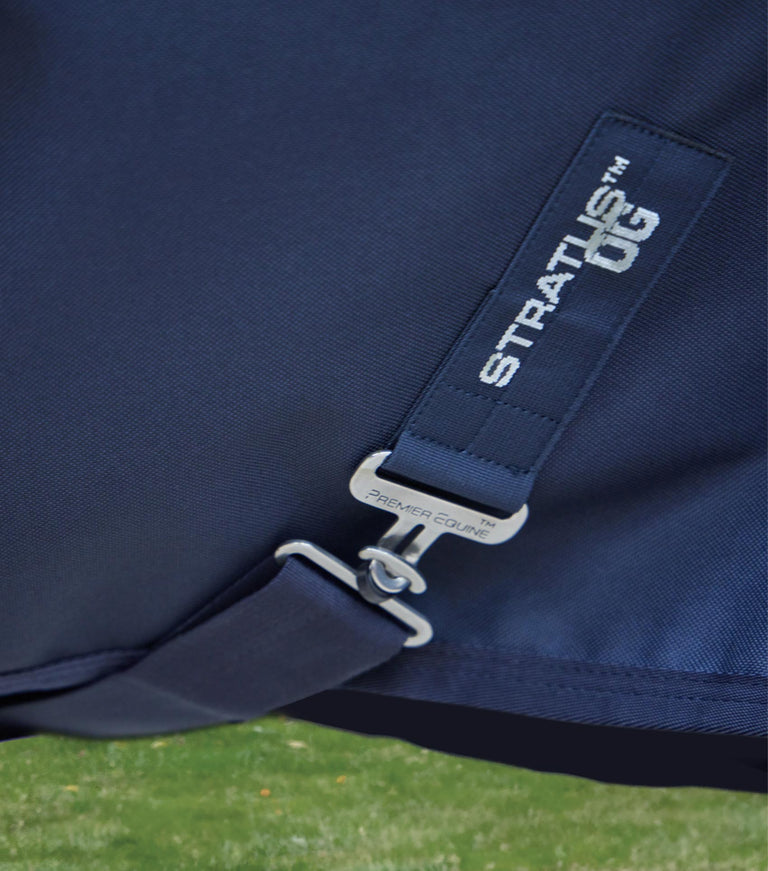 Stratus 1200 Series 0g Turnout Rug with Classic Neck Cover Navy