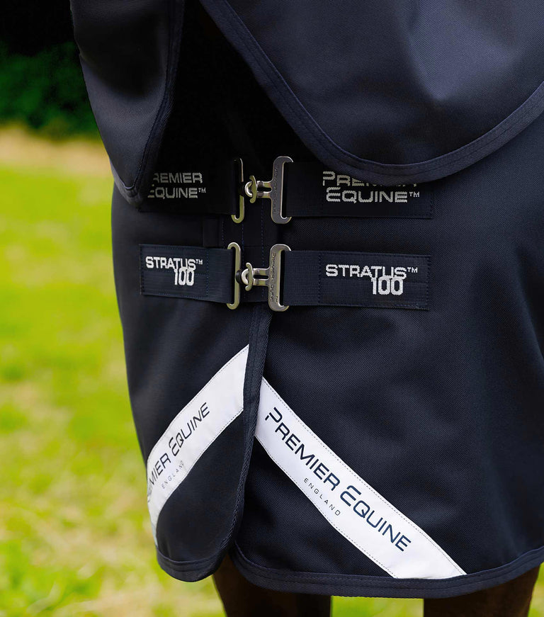 Stratus 1200 Series 100g Turnout Rug with Classic Neck Cover Navy