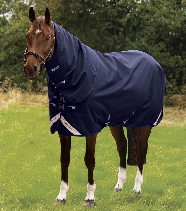 Stratus 1200 Series 200g Turnout Rug with Classic Neck Cover Navy
