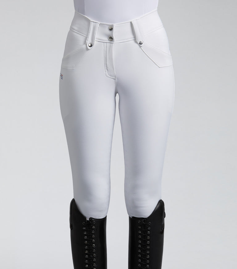 Torino Ladies Full Seat Gel Competition Riding Breeches White