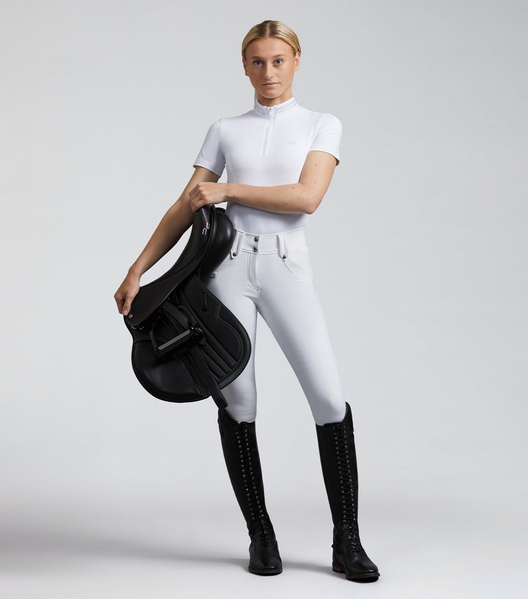 Torino Ladies Full Seat Gel Competition Riding Breeches White