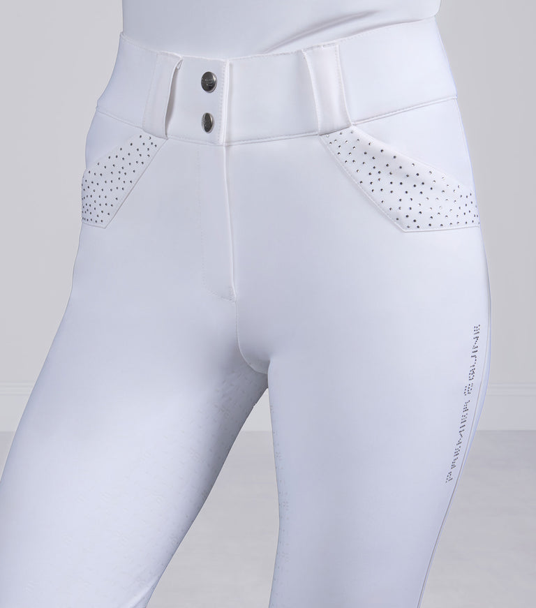 Torino Ladies Full Seat Gel Competition Riding Breeches White