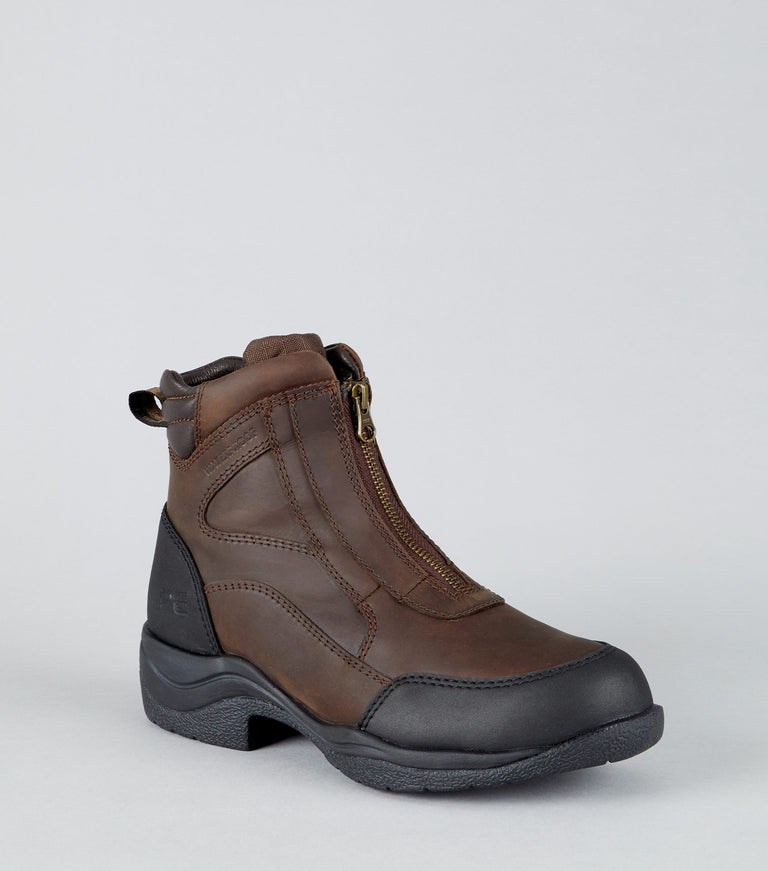 Vinci Waterproof Zip Front Boots Brown - Main Image