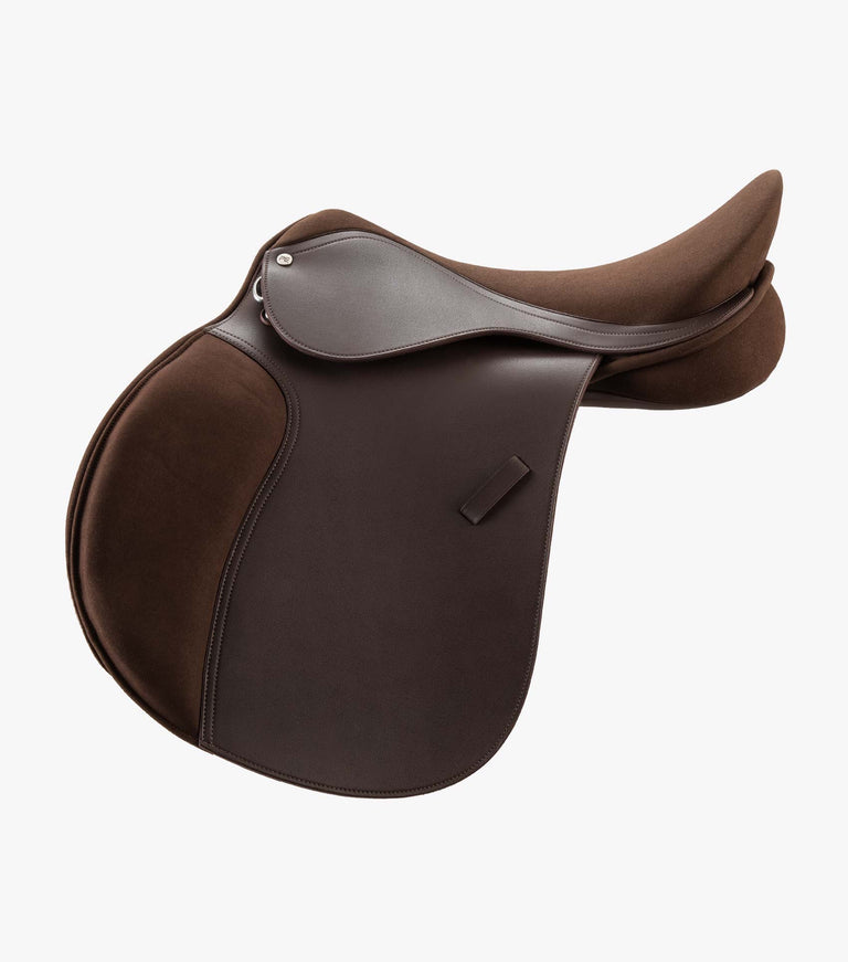 PE Synthetic Suede GP Saddle Brown Premier Equine Int. Ltd