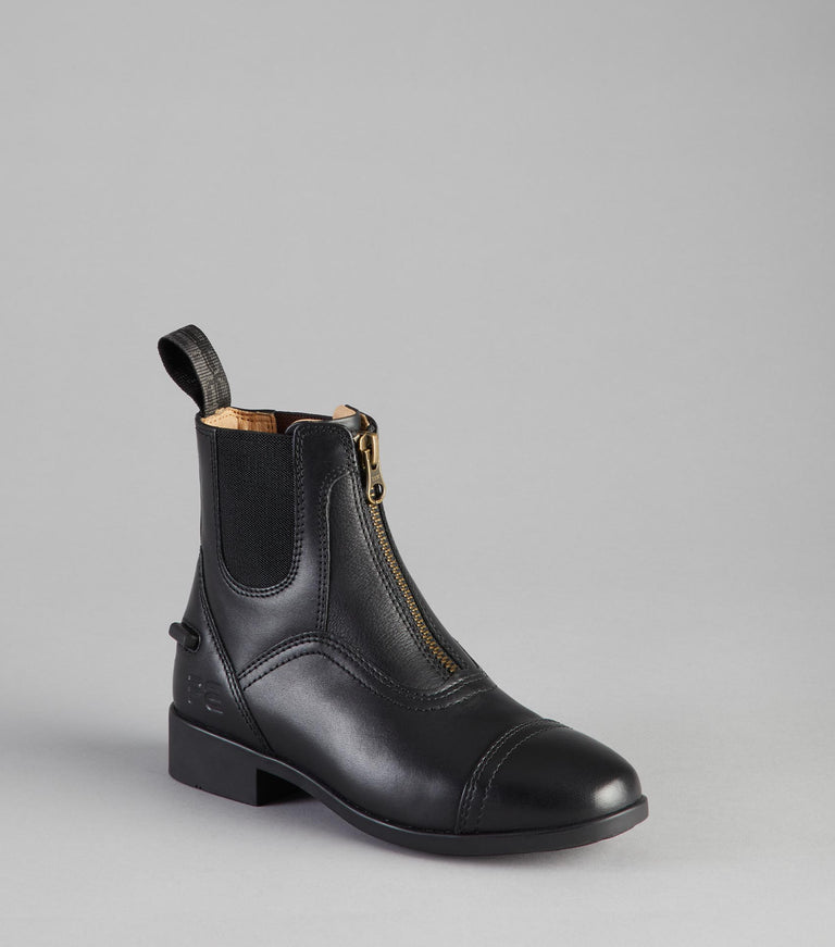 Virtus Junior Leather Paddock Boots Black - Main Image