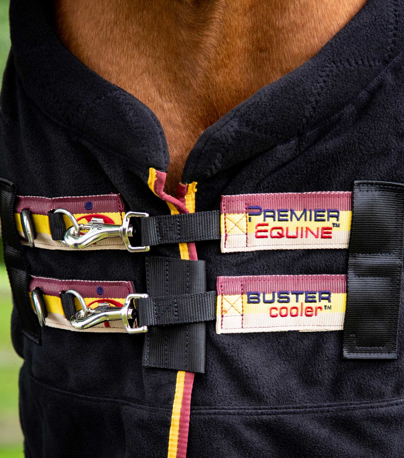 Buster Fleece Cooler Rug Continental Black Premier Equine Int. Ltd.