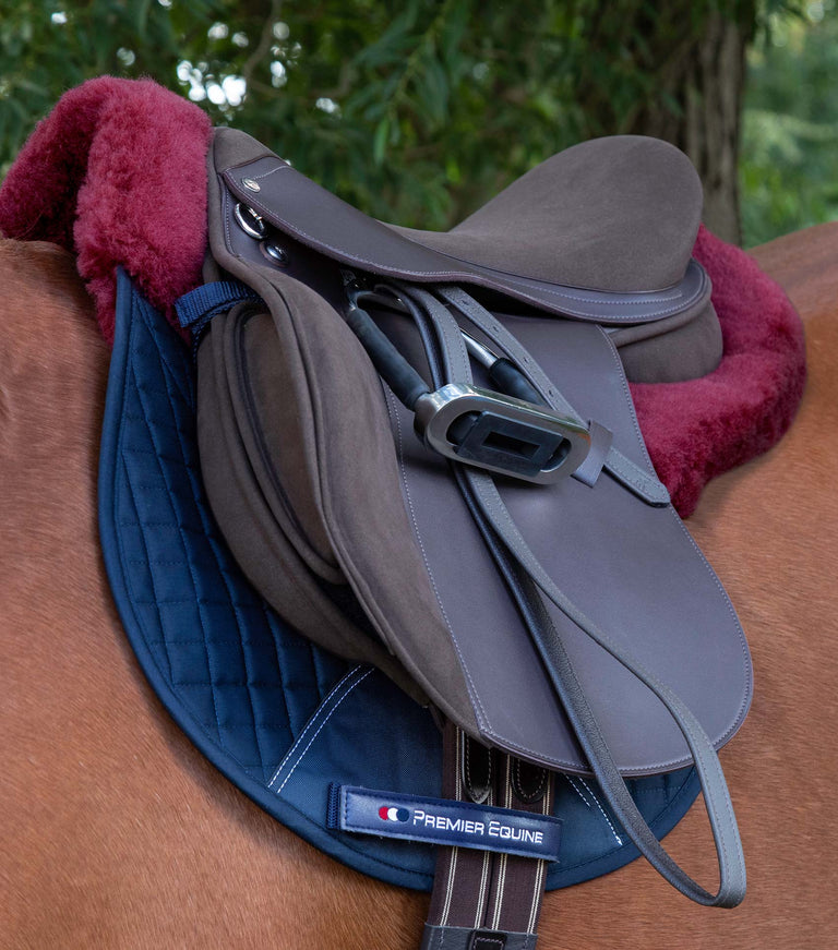 thumbnail image 2 of LeMieux Merino+ Half Lined Close Contact Numnah CC Wool Jumping Saddle Pad - Black/Brown M/L 2 of 6